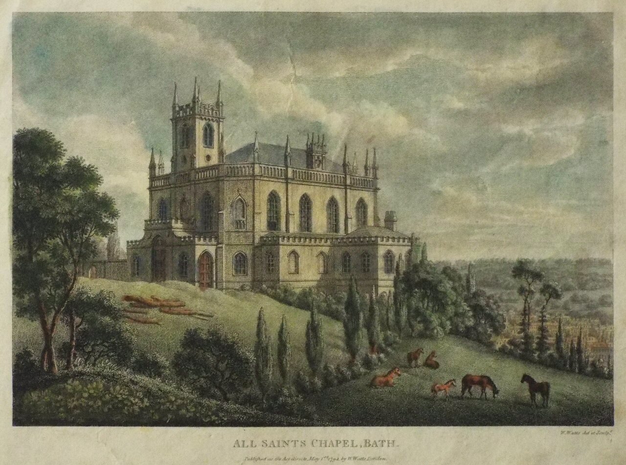 Print - All Saints Chapel, Bath. - Watts